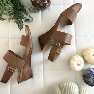 Franco Sarto Tan Strappy Heels